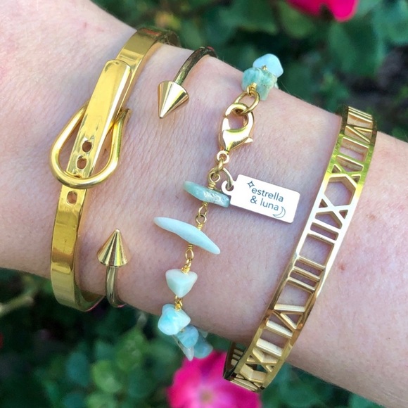 Handmade Amazonite rosary chain bracelet - Picture 3 of 5